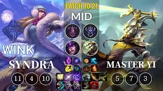 ES Wink Syndra vs Master Yi Mid - KR Patch 10.21