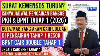 SURAT KEMENSOS TURUN ☑ ISINYA JADWAL PRA PENCAIRAN PKH BPNT TAHAP 1 2026 &bull; UPDATE BPNT TAHAP 4 CAIR🔻