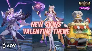 AOV New Skin Codex Xeniel [Valor Pass] Valentine | Lu Bu, Diaochan, TeeMee - Arena of Valor