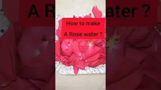How to make a Rose water at home? #homeremidy #shorts #beautytipsandtricks #healthylifestyle