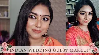 Indian Traditional | Wedding Guest Makeup Tutorial | Warm Tones | Peach + Coral | Arpita Ghoshal