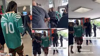 Burnaboy arrives Côte d'Ivoire Afcon 2024. supports Nigeria Super Eagles