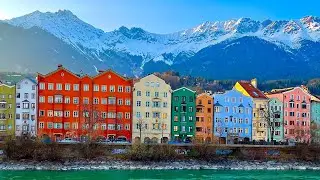 The most beautiful cities in Europe, the city of mountains, Innsbruck, Tirol, Austria, the Alps