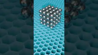 Into The Honeycomb Grid 🐝 Satisfying 3d Animation #satisfying #animation #blender3d