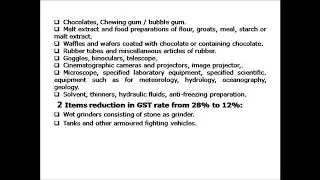 Items Reduction in GST Rate........learningonly , Deepika Saini