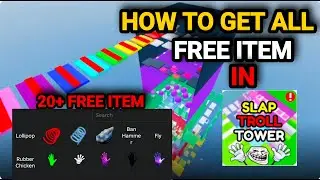 HOW MANY ITEMS IN FREE IN THIS SLAP HAPPY TROLL TOWER|(full gameplay)|Roblox|QYRAGAMING 
