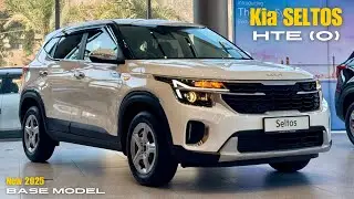New 2025 UPDATED Kia Seltos HTE (O) Base Model @ Rs 11.13L 🔥 White Colour - Most Detailed Review!