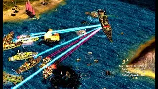Massive US Armada Deployed to Defend an Ally | C&C Generals Zero Hour - Modded Mission Map
