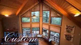 Motorized Hunter Douglas Duettes on 20-Foot Cathedral Prow Windows | Munds Park AZ