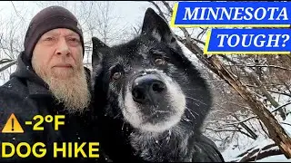 Minnesota Tough? - Kurgan the Blue Bay Shepherd on an ARCTIC -2°F Snow Hike ❄️