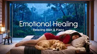 Sleep Music to Ease Stress & Emotional Healing | Relaxing Rain & Piano | Fall Asleep Like a Baby