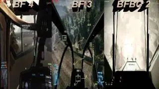 BF4 VS BF3 VS BFBC2 (Helicopter Gameplay)