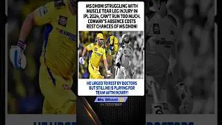 Ms dhoni Struggling with leg injury 😢 || ipl 2024 ||