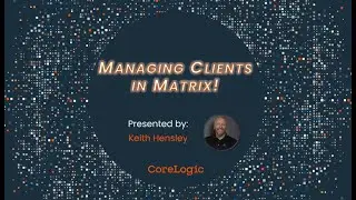 Managing Clients in Matrix