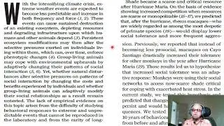 3A - Social Adaptation:  A hurricane made Macacques more Social!