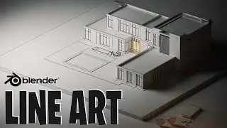Как создать линейный рисунок в Blender
