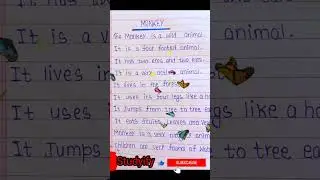 Essay on monkey/ 10 line on monkey in English/ #shorts #studyify