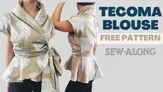 Mood Sewciety Sew Along // Stunning Peplum Blouse with Shawl Collar and Sewn-In Belt
