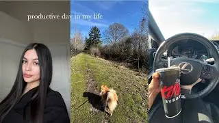 realistic day in my life | work, killer burger, cleaning, cooking, prepping lunch, winding down