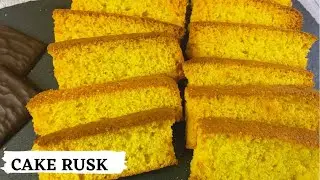 CAKE RUSK/ DRY CAKE RUSK | Bakery Style CAKE RUSK | Tea Time Biscotti Recipe