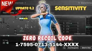 NEW UPDATE 4.2 SENSITIVITY CODE 🔥 PUBG MOBILE/BGMI SENSITIVITY SETTINGS 2026 ✅