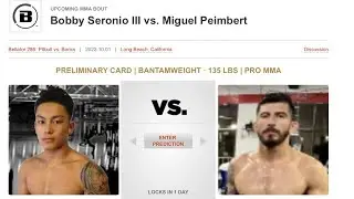 Bobby Seronio III Vs Miguel Peimbert Prediction And Betting Breakdown