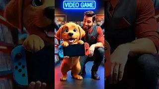 🐶🎮 Filhote fofo compra um console port&aacute;til e participa de batalhas &eacute;picas na tela grande! 🐶🎮