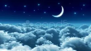 Night Flight Over Clouds,loop-Able Cg Animation. Stock Footage