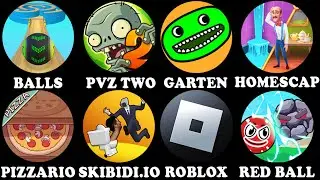 Going Balls, Garten of Banban, Homescapes, Roblox, Red Ball 6, Skibid.io, Pizzario, Plants VS Zombie