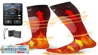 VEVOR Heated Socks 5000mAh Battery Powered Rechargeable Heating Socks with 4 Heating
