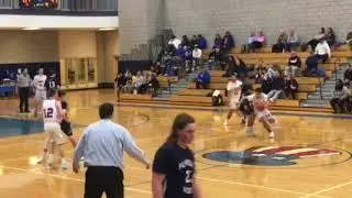 Quincy High Basketball: Franco Calabro finishes layup and-1.
