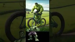 Super Hero Rides Bicycle on Country Road #marvel #avengers #shorts