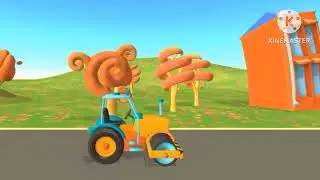 Cartoon | Cartoon Vehicle | Road Repair | Road Roller
