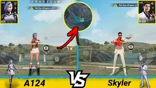 SKYLER VS A124 IN ZONE TEST FREE FIRE - GARENA FREE FIRE