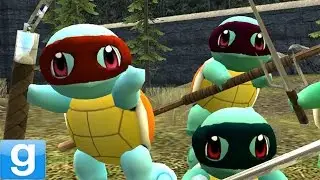 МИНИ-МУТАНТЫ НИНДЗЯ СКВИРТЛС! Gmod TMNT Pokemon Mod (Garry's Mod)