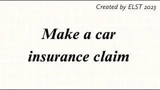 Make a car insurance claim - Easy English conversation in 5 minutes/ English speaking/listening
