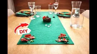 Easy Felt Runner and Napkin Holder Making Without Sewing!