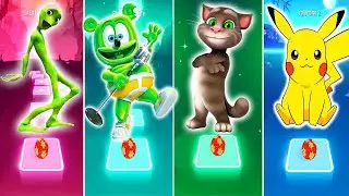 ALIEN  DANCE  🆚 GUMMY BEAR  🆚TALKINING TOM 🆚 PIKACHU  --  Tiles Hop EDM Rush