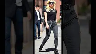 Lady gaga Street outfits.#shorts.