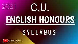C.U. English Honours Syllabus in 2022 | CBCS SEMESTER SYLLABUS | SEM 1 | CC 1 & 2 | ENGLISH HONOURS