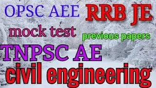 RRB JE CIVIL ENGINEERING PREVIOUS YEAR SOIL MECHANICS PAPER PART 1