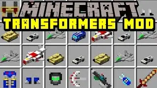 Minecraft TRANSFORMERS MOD! | TRANSFORM INTO TANKS, PLANES, JETS, CARS, & MORE! | Modded Mini-Game