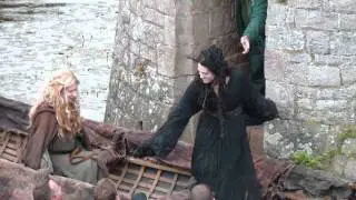 Merlin filming at Raglan Castle - Enter Morgana April 2011 - Spoilers