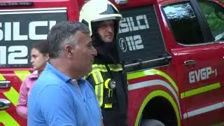 Mednarodna vaja kostanjevi&scaron;kih in hrva&scaron;kih gasilcev