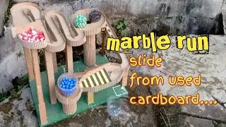 Marble run race ‼️Marble slide made from used cardboard
