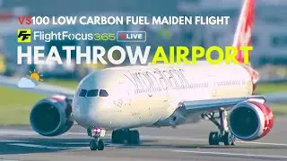 Virgin Atlantic VS100 - Sustainable Aviation Fuel Maiden Take off at Heathrow Airport