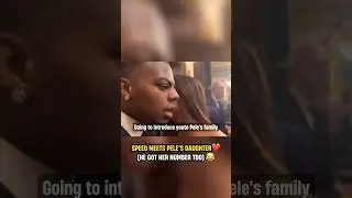 &ldquo;Speed&rsquo;s Hilarious Reaction to Meeting Pel&eacute;&rsquo;s Daughter!&rdquo;😱😱 #shorts #ishowspeed  #pele #cr7 #fyp