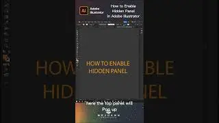 how to enable hidden control panels in adobe illustrator