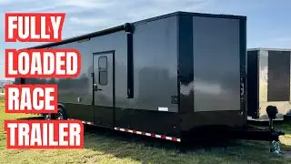 Brand New Fully Loaded Race Trailer w/ Full Bathroom Package 🔥