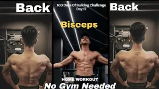 Day 17 | Home Workout Back & Biceps 💪 Full Diet Followed | 100 Days Bulking Challenge